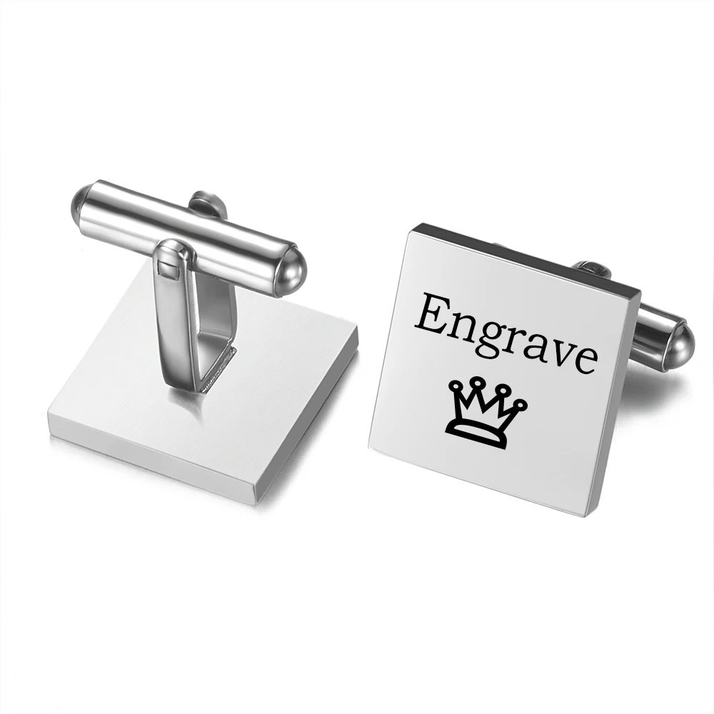 

1 Pairs Custom Name Date Personalized Cufflinks Wedding Jewelry Quality Customized Logo Word Text Men Cufflinks Gift SL-139