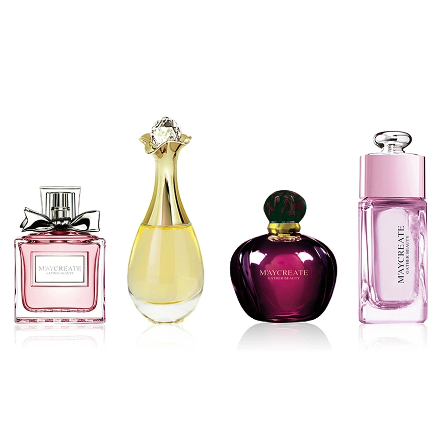 

JEAN MISS 1Set 4Pcs Original Perfumed Women Atomizer Bottle Glass Fashion Lady Parfum Long Lasting Flower Fragrance Perfumed