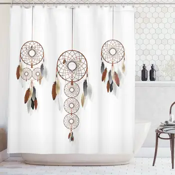 

American Decor Collection Dreamcatcher Composition Psychedelic Ethnic Design Brown White