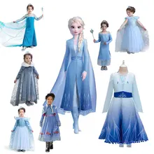 Рождественское платье «Эльза 2» для девочек, карнавальный костюм, новогоднее, рождественское детское платье «Снежная королева», платье на день рождения, Детская Праздничная туника, Размер 10T