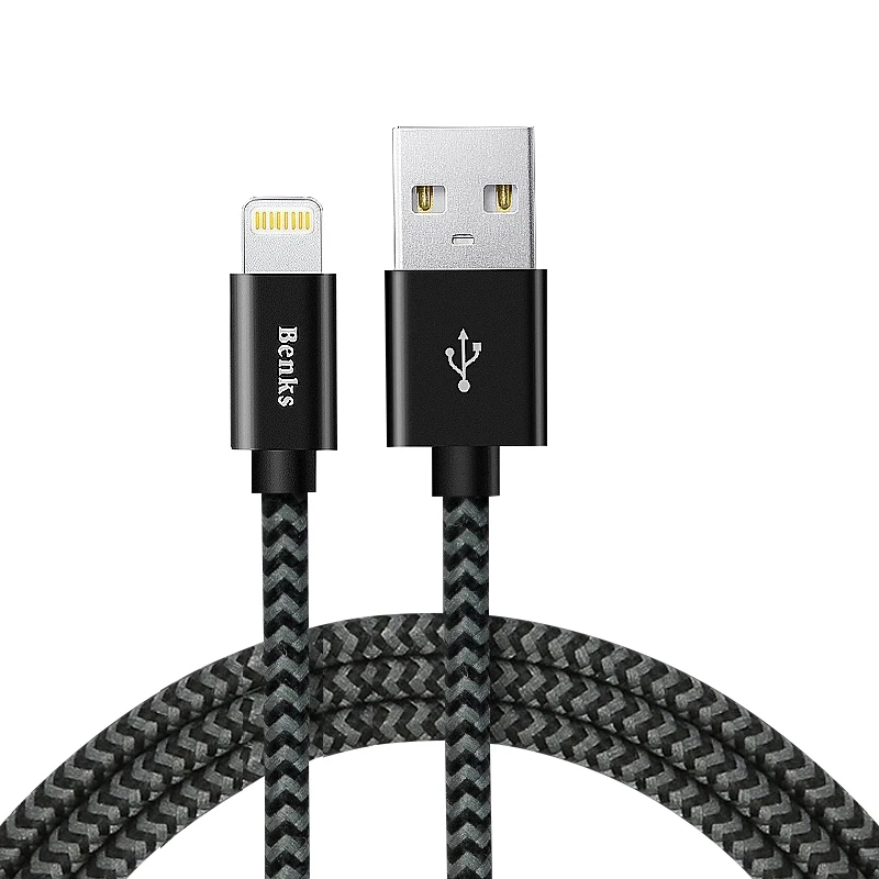 Кабель Benks MFi с разъемом Lightning для iphone 5 6 7 8 Plus X XS MAX XR 2 4 А кабель быстрой зарядки 11 Pro