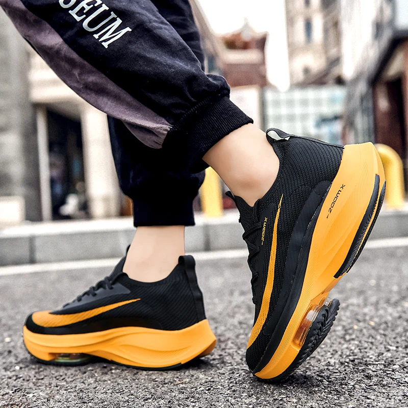 

Men's Sneakers Non-Slip Knit Cozy Unisex Men Designer Shoes Air Cushion Walking Marathon Male Tenis shoe Zapatillas Sneakers