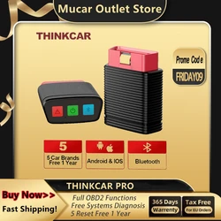 THINKCAR PRO – outil de Diagnostic de voiture avec injecteur, lecteur de Code, système complet Obd2, gratuit à vie, pour toutes les voitures 