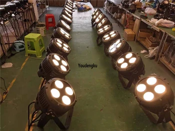 

6pcs Waterproof outdoor par can led 4X50W warm/cool white 2in1 led stage par 64 ip 65 led par light