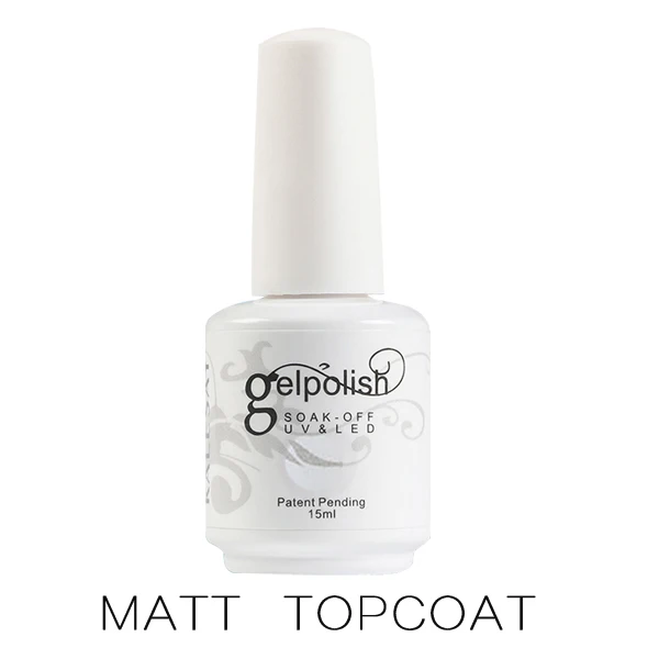 Matt Topcoat Мода 15 мл замачиваемый УФ-гель для ногтей желтый Гель-лак для ногтей Гель-лак гибридный УФ Полупостоянный Гель-лак Esmalte Гель-лак - Цвет: Matt Topcoat