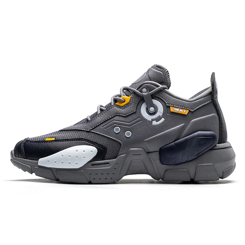 New Men Running Shoes Technology Style Comfortable Damping Fashion Unisex Sport Tennis Dad Shoe Men Jogging Sneakers - Цвет: Dark Gray