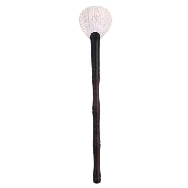 Handmade Fan Brush With Horsehair Bristles and Bamboo Handle