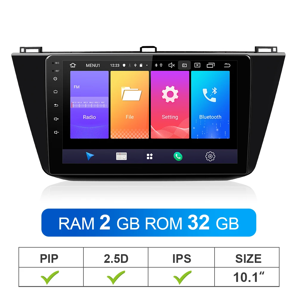 ISUDAR Автомагнитола для VW/Volkswagen/Tiguan- 2 din Android 9 Авторадио Мультимедиа gps DVR камера ram 2GB rom 32GB USB ips - Цвет: RAM 2GB ROM 32GB