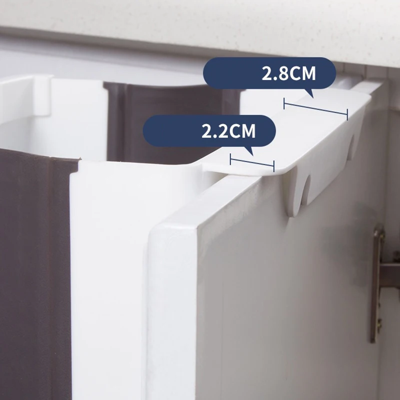 Wall Mounted Folding Waste Bin Kitchen Trash Can for Bathroom Car PAK55