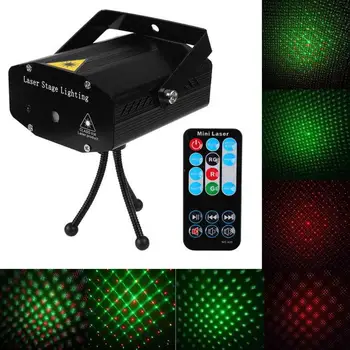 

Auto LED Night Red Green Laser Projector Stage Light Sound Control EU/US/UK/AU Plug Led Lights DJ Disco Bar Party Decoration