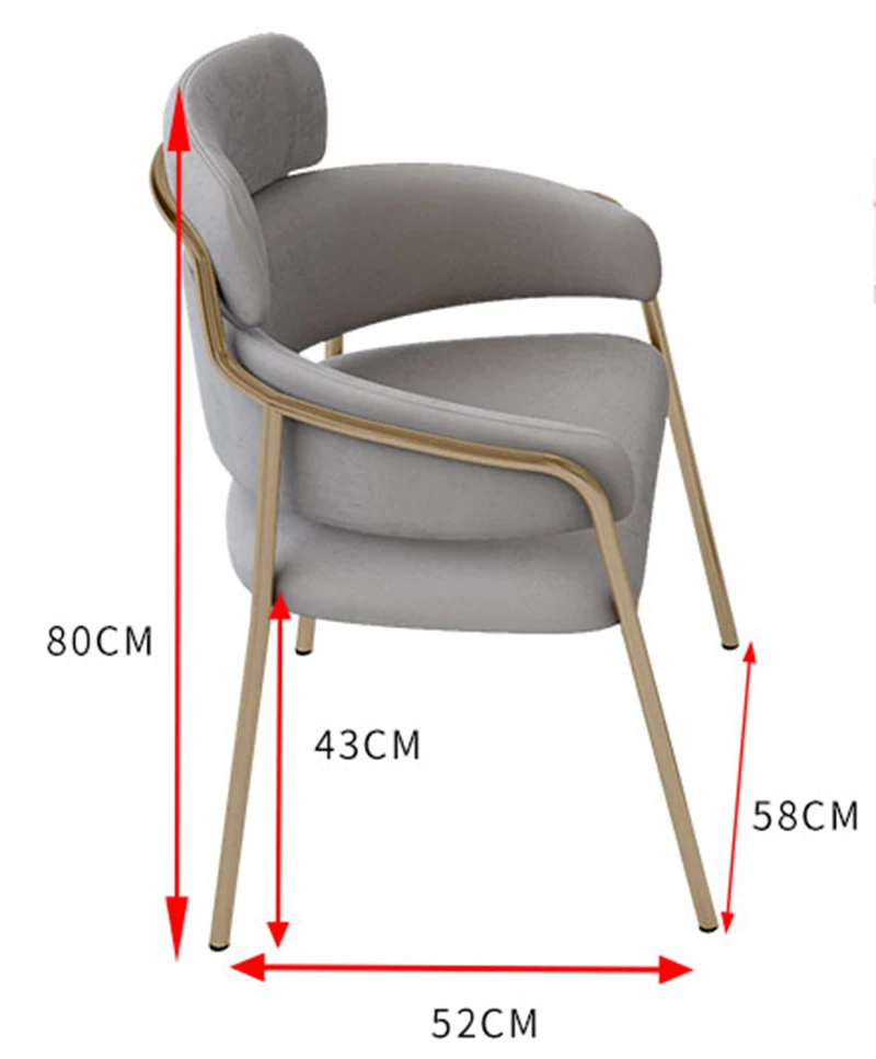 Velvet Chair D Современный скандинавский кафе ресторан золотой розовый бархат обеденный стул - Цвет: Velvet Chair D
