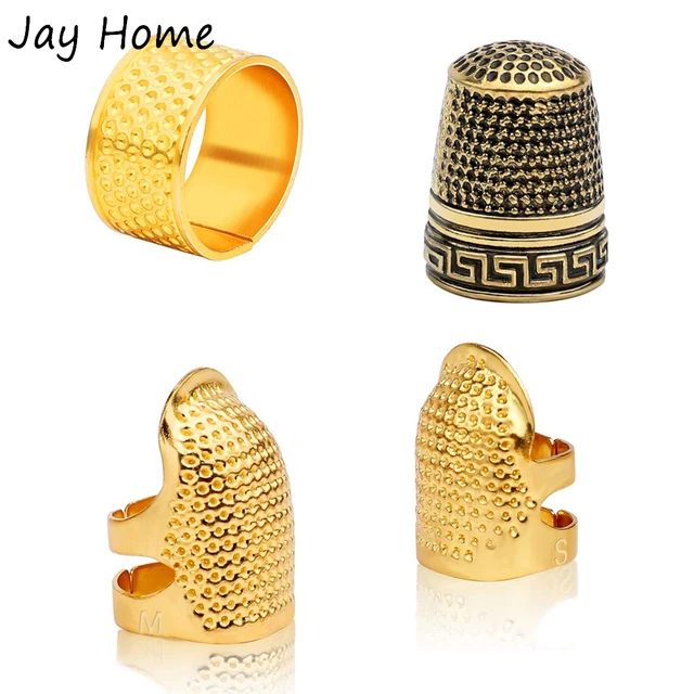 Ring Thimble Metal Sewing  Thimble Sewing Quilting Ring - 4/1pc Finger  Metal Sewing - Aliexpress