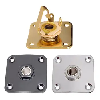 

35x35mm Square Guitar Jack Plates Cover Zinc Alloy Metal Output Socket Jackplate For LP Electric Guitar Accessories 2020 New