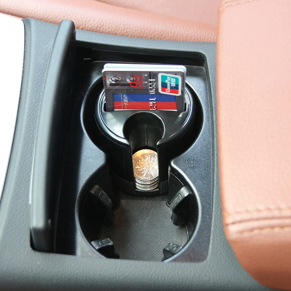 

Car Armrest Box Cigarette Coin Card Holder Storage Box Auto Organizer Cup Storage Box Universal