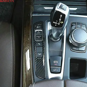 

BJMYCYY for BMW X5 X6 2014-2018 Car central control mode panel button carbon fiber decorative frame