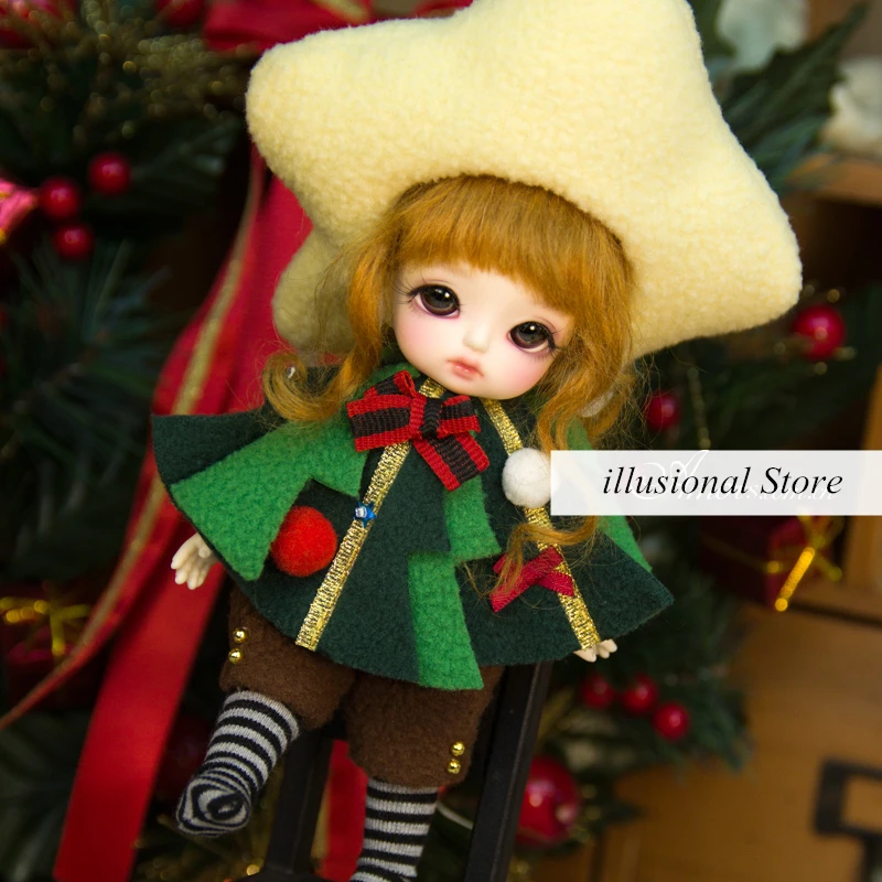 1/8 BJD SD кукольная одежда рождественские костюмы для 1/8 кукольная одежда