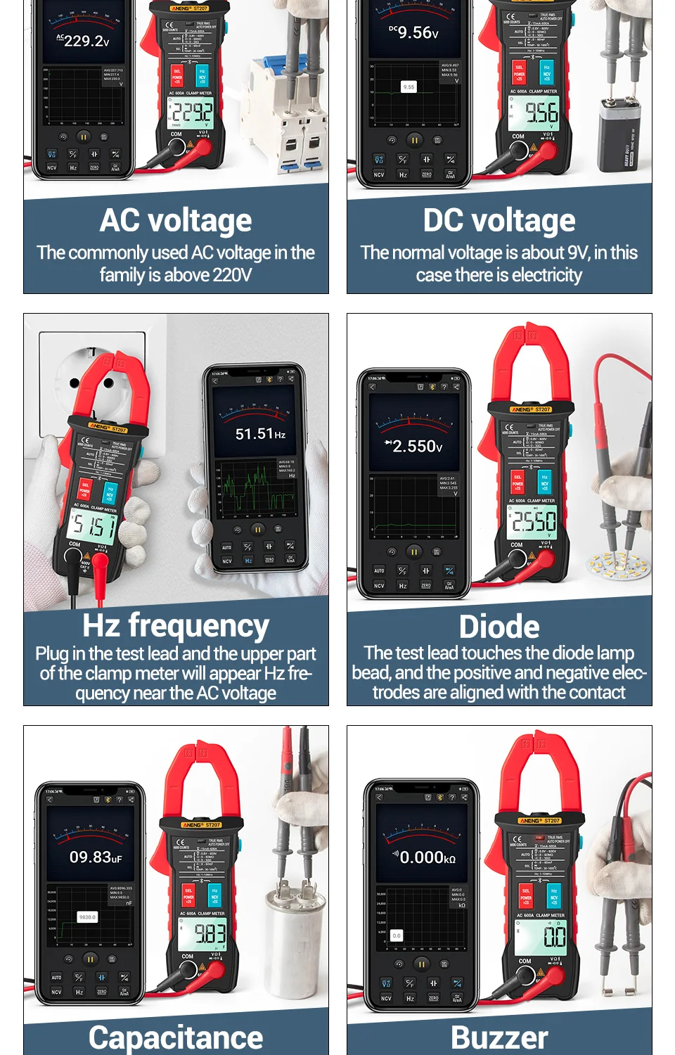 Digital Bluetooth Multimeter Clamp Meter