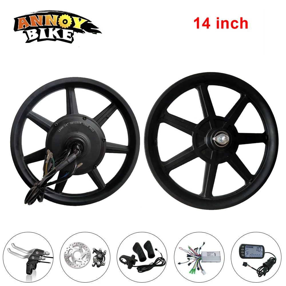 ANNOYBIKE14inchOneMotorWheelKitBicicletaBrushlessGear