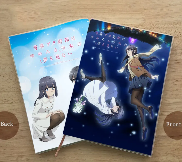 Аниме Seishun Бута Yarou wa с изображением кролика Банни Семпай no Yume wo минай тетрадь