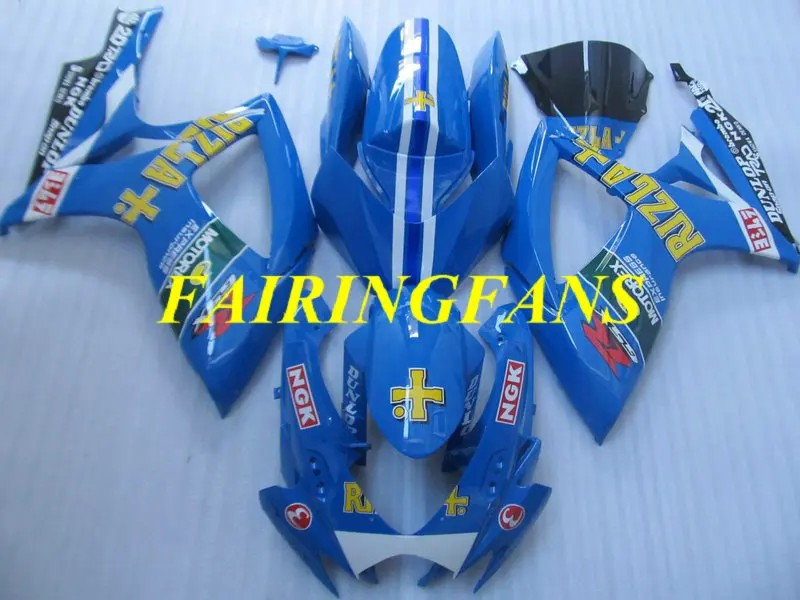 Литья под давлением обтекатель тела комплект для GSXR600 750 K6 06 07 GSXR 600 GSXR750 2006 2007 ABS синий Обтекатели кузова+ подарки SC68