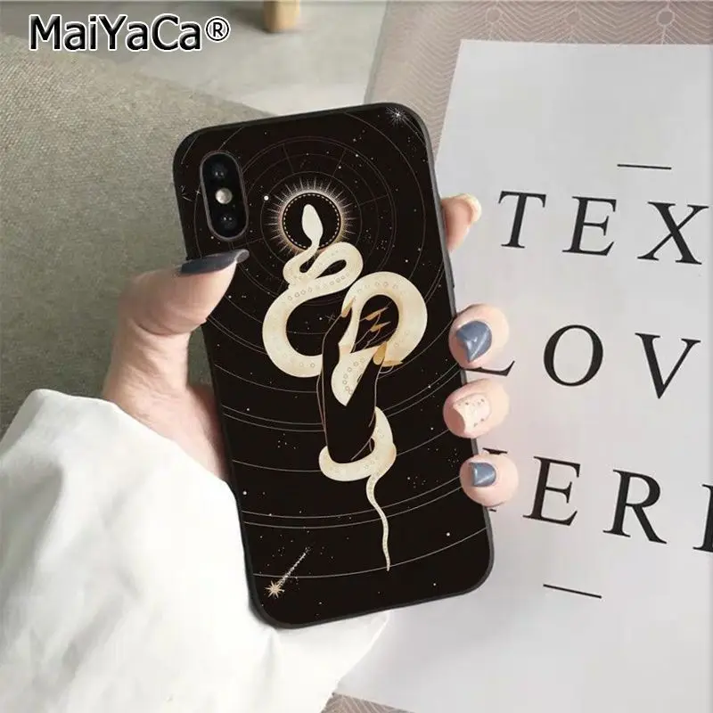 A4 Чехол для телефона MaiYaCa из ТПУ с изображением животных змеи и цветов для Apple iphone 11 pro 8 7 66S Plus X XS MAX 5s SE XR, чехлы для мобильных телефонов - Цвет: A4