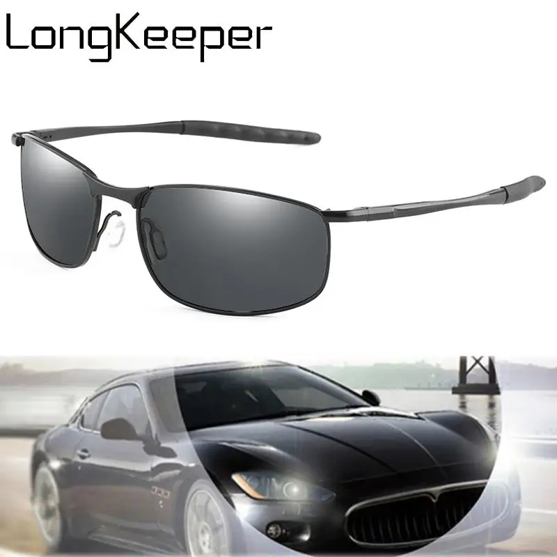 Longkeperer Классические поляризованные солнцезащитные очки Новые солнцезащитные очки для вождения мужские винтажные металлические очки Gafas De Sol UV400