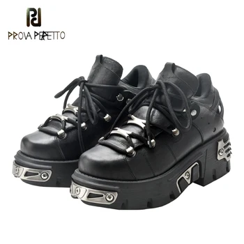 

Prova Perfetto New Autumn / Winter Heavy Metal Wind Thick Sole Movement Lace-Up Wisdom Smoke Ultra Fire Sponge Cake Shoes