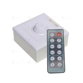 

Single color Wall Switch LED Dimmer DC12-24V 8A controller with IR 12Keys Remote Control For Single Color LED Strip Light Bulb