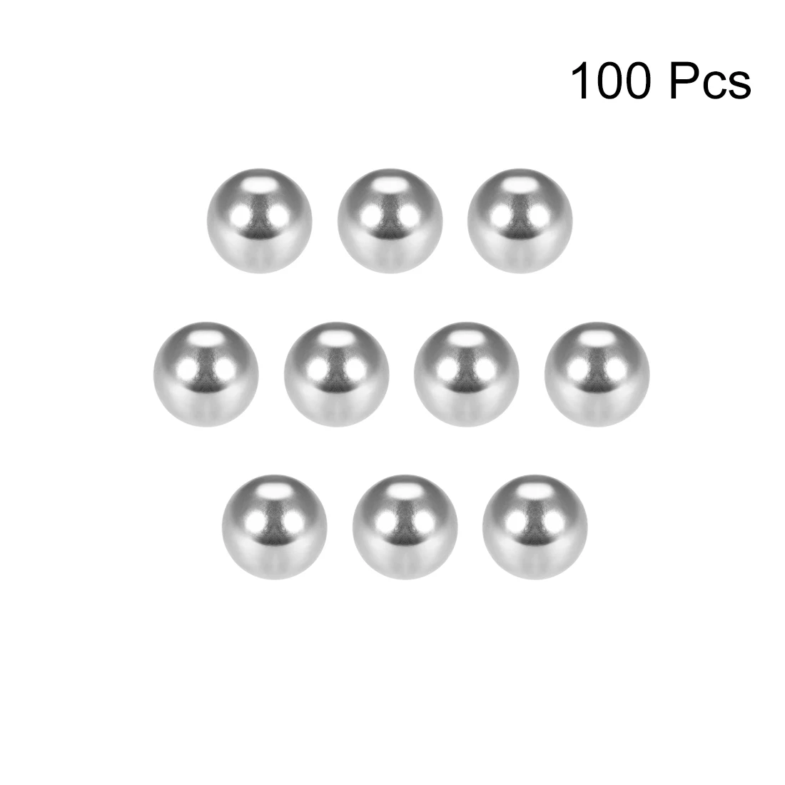 Uxcell 100 Pcs 5mm Steel Ball Bearings - Replacement Parts For Bike Bicycle Bottom Bracket, Silver Tone