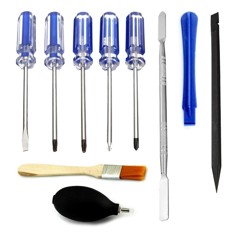 

10 in 1 Repair Tools Screwdrivers Set Kit Precision Disassembling Tool for PSP,XBOX,PS1,PS2,PS3,PS4,New 3DS XL,Smartphones,Table