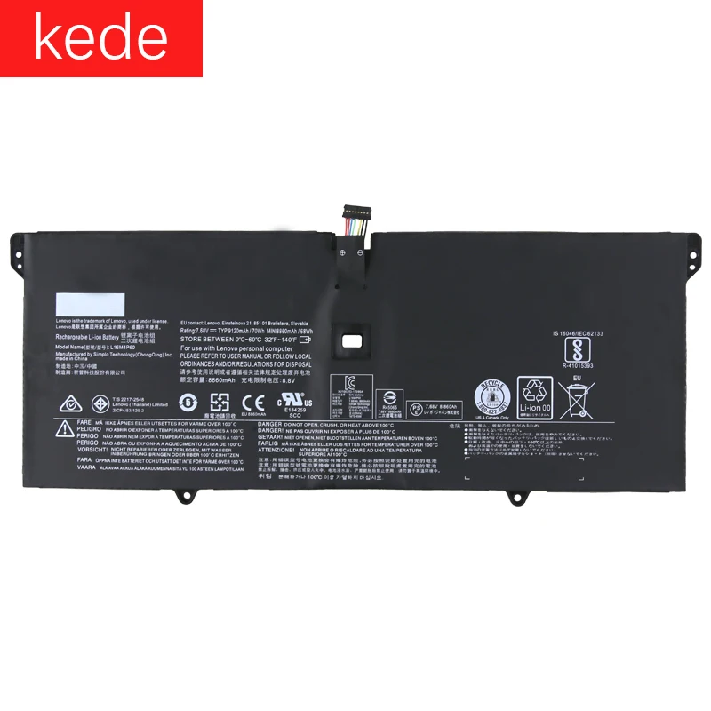 Kede аккумулятор для ноутбука L16M4P60, 5B10N01565 для lenovo YOGA 6 Pro-13IKB, Yoga 920-13IKB(80Y8001AGE) 7,68 V 70Wh