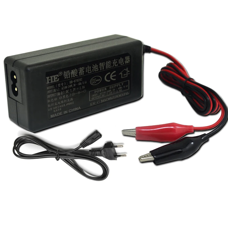 EU/US 6V Charger DC7.2V 2A Lead Acid Battery Charger Power Charging Adapter Smart Charger For 6V 4AH 4.5AH 5AH 7AH 10AH 12AH|battery charger 6v|battery charger6v charger AliExpress