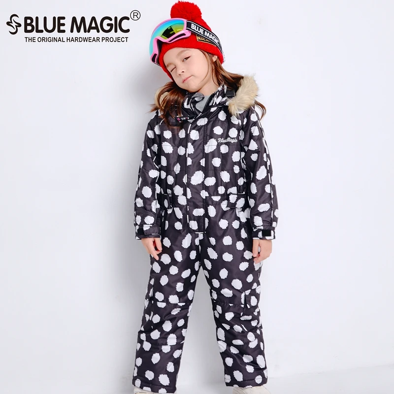 Bluemagic зимние лыжные костюмы для малышей, один предмет для детей, водонепроницаемый теплый комбинезон для девочек и мальчиков, Сноубордическая куртка, комбинезон-30 градусов
