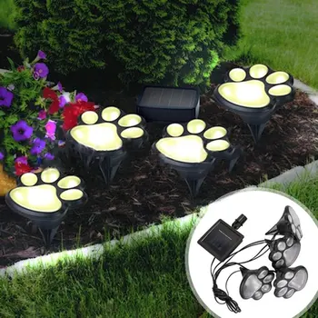

Garden Led Solar Paw Print Lights Lawn Light Outdoor Landscape Light Solar Light Cute Bear Paw Light