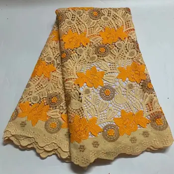 

(5yards/lot) African Net Lace Fabric High Quality Elegant Nigerian Wedding Lace Fabrics 5 Yards Stones French Multicolors lace