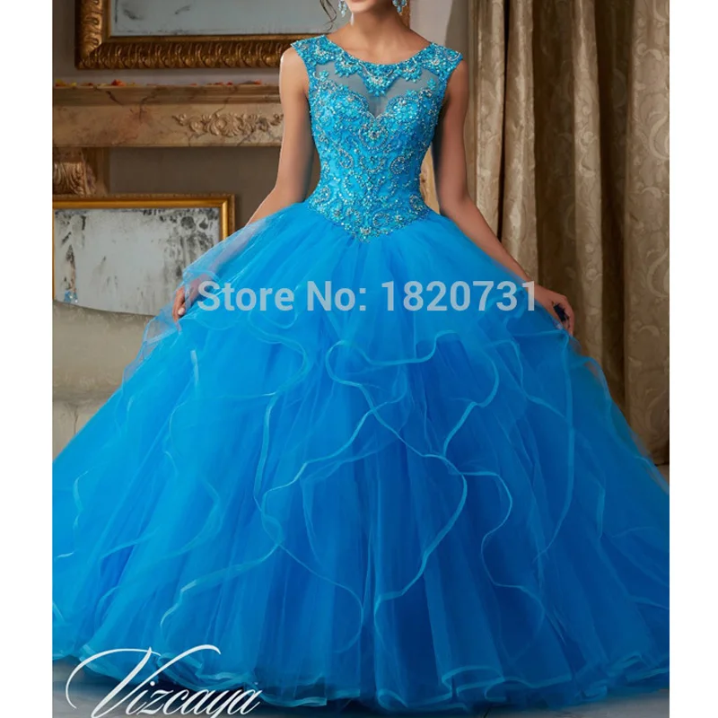 Бальное платье 15 anos Blue Quinceanera недорогие платья из фатина 2020 милые 16 для
