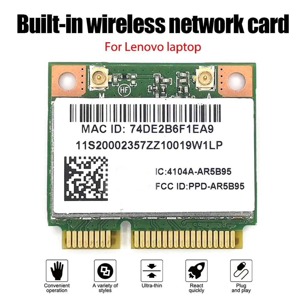 AR5B95 MINI PCI-E сетевая карта 2 4G 150 Мбит/с 802.11N беспроводная для ноутбука Lenovo Z370 Y460 G470 Z470