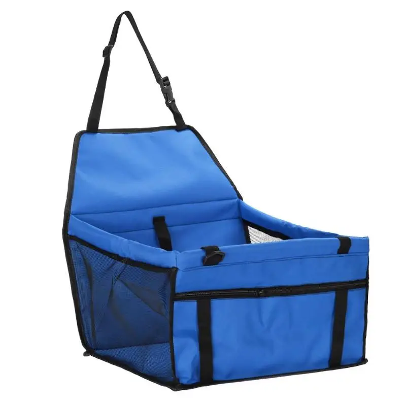 Воздухопроницаемая сетчатая водонепроницаемая сумка для собак, автомобильная переноска для животных, сумка для хранения домашних животных, корзина для путешествий - Цвет: Синий