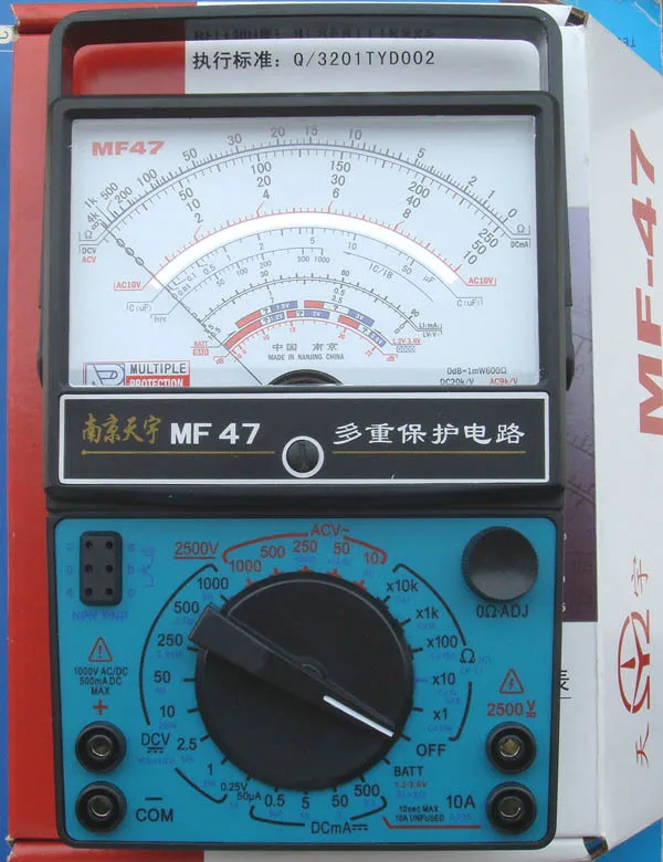

Free Delivery. Pointer multimeter multimeter, multiple protection circuit Nanjing tianyu MF - 47