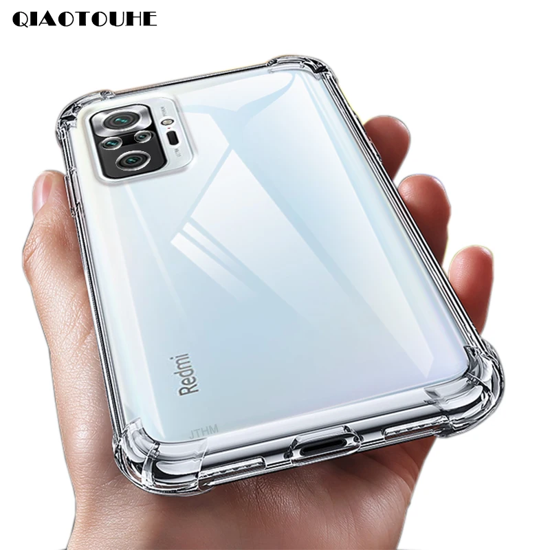 De Lujo transparente a prueba de golpes a prueba de funda de teléfono para Xiaomi Redmi Note 9 10 8 7 6 Pro Max 9A 8A 7A Mi nota 10 Pro Lite 10 10 10 10T Lite funda