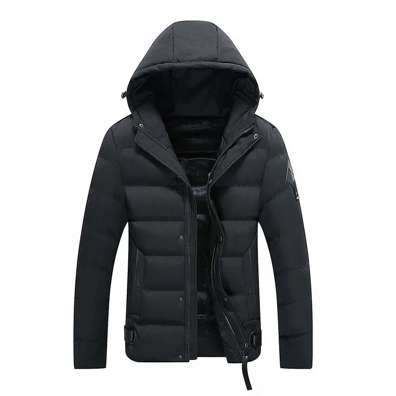Черный Новинка года; повседневная одежда с капюшоном; Campera Hombre Invierno - Цвет: Черный