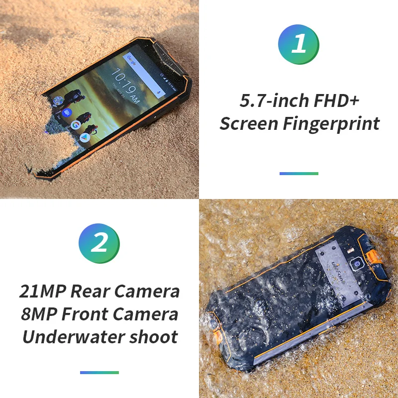 Ulefone Armor 3W IP68 водонепроницаемый мобильный телефон 10300mAh 5," FHD+ Восьмиядерный 6GB 64GB helio P70 Android9 глобальная версия смартфона