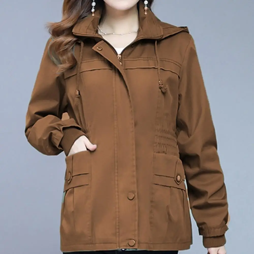 Плюс Размер 6XL толстовки ветровка куртки женские зимние модные однотонные с капюшоном с длинным рукавом лобовое стекло молния карманы пальто 5