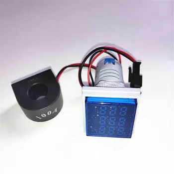 

Square LED Digital Ammeter Voltmeter Ammeter Powerful Frequency Table Current Voltage Frequency Tester Meter AD112-22FVAH