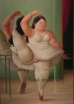 

High quality oil painting on canvas reproduction of reproduction of Fernando Botero's work #Abstract flexible ballerina