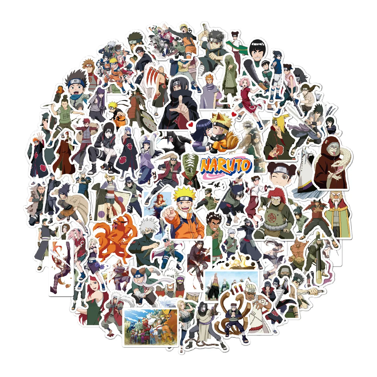 100PCS Bandai Anime Naruto Sticker Waterproof Skateboard Luggage Laptop Motorcycle Guitar Bike