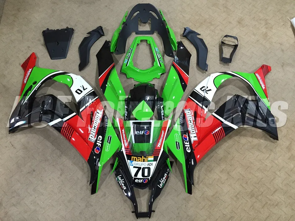 Литья под давлением) ABS полный комплект обтекателя подходит для Kawasaki Ninja ZX-10R ZX10R 2011- 11 12 13 14 15 Обтекатели на заказ 70