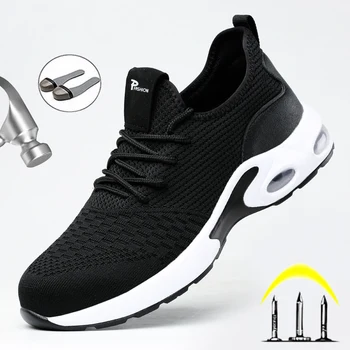 

Breathable Safety Shoes Men Work Safety Boot Steel Toe Work Shoes Anti-puncture Work Sneakers Indestructible Shoes Ryder Shoes