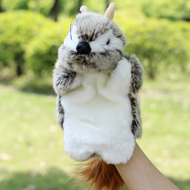 Plush hand model vole plush toy Lovely Mouse Animal Doll Plush Sleeve Hand Puppet Storytelling Toy Kids Gift 3