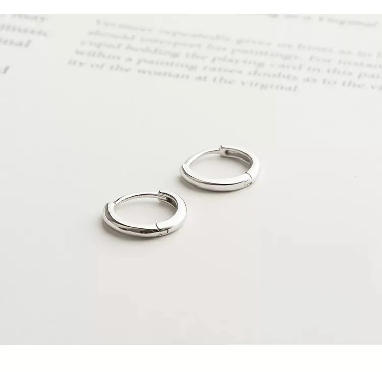 Серьги из стерлингового серебра 925 пробы, модное простое кольцо для ушей, милые серьги для мальчиков и девочек, серебряные ювелирные изделия для ушей